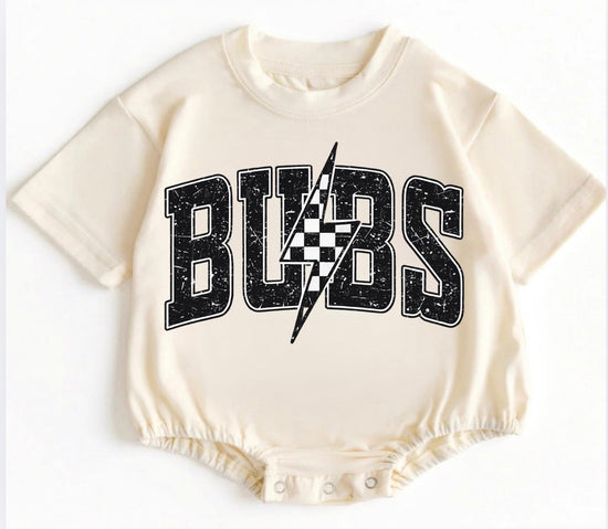 Baby t-shirt Bubble Romper - Bubs Lightning Hippo Boutique