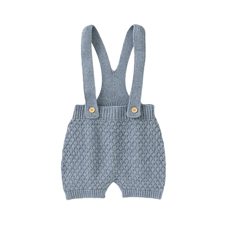 Knit button up Suspender Outfit Hippo Boutique
