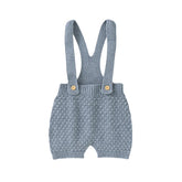 Knit button up Suspender Outfit Hippo Boutique