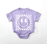 Retro Smile Baby t-shirt Bubble Romper Hippo Boutique