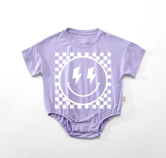Retro Smile Baby t-shirt Bubble Romper Hippo Boutique