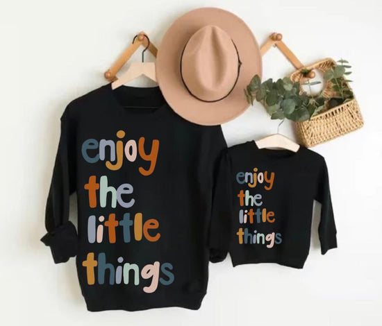 Mama & Mini Matching Sweatshirts - Enjoy the little things Hippo Boutique