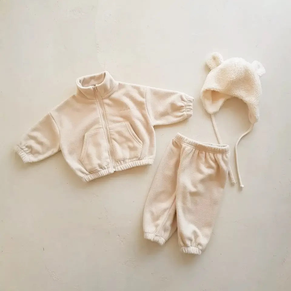 Baby & Toddler Half Zip Flannel Outfit Hippo Boutique