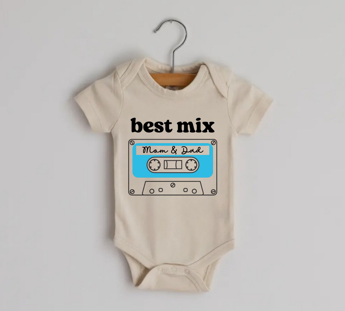 Best Mix Tape Newborn Baby Bodysuit Onesie Hippo Boutique