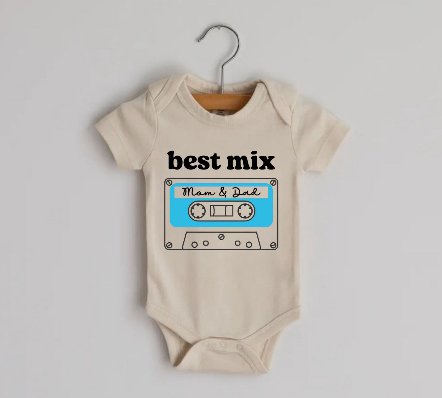 Best Mix Tape Newborn Baby Bodysuit Onesie Hippo Boutique