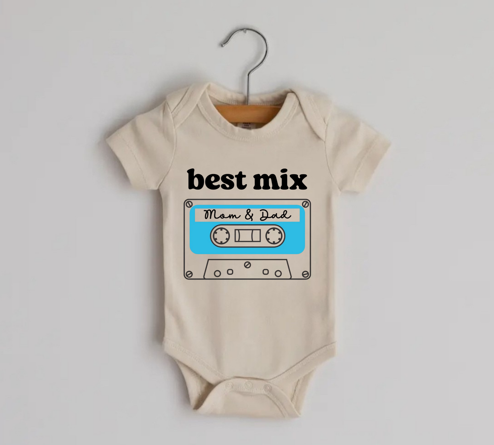 Best Mix Tape Newborn Baby Bodysuit Onesie Hippo Boutique