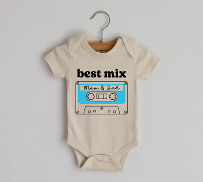Best Mix Tape Newborn Baby Bodysuit Onesie Hippo Boutique