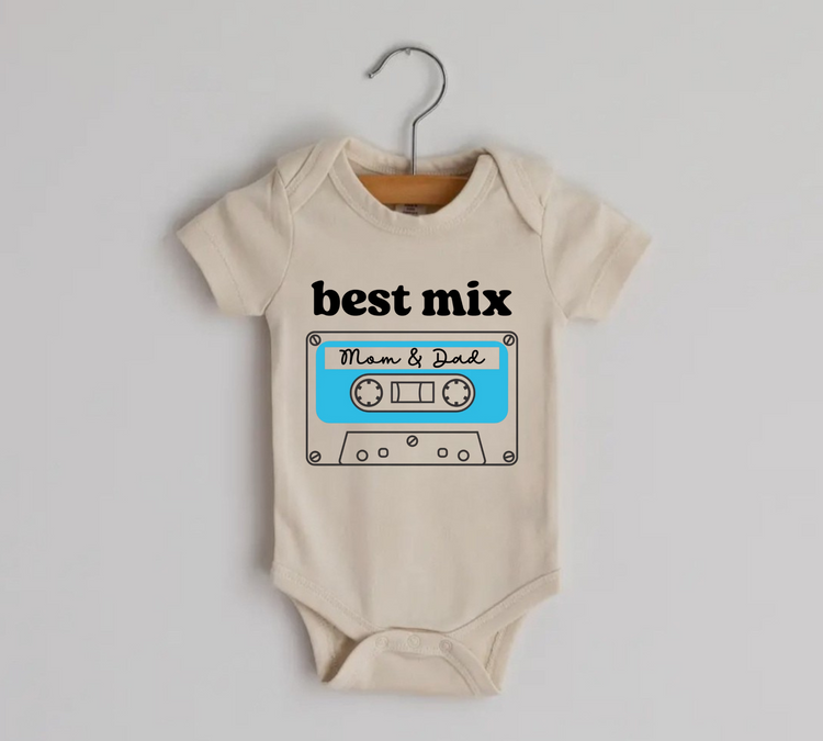 Best Mix Tape Newborn Baby Bodysuit Onesie Hippo Boutique