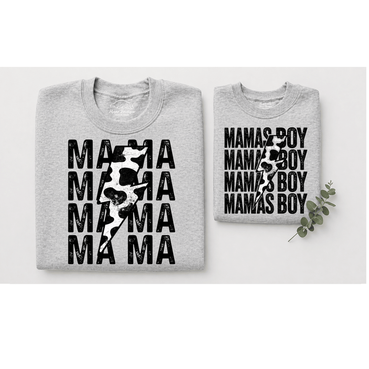 Mama & Mini Matching Sweatshirts - Mama’s Boy Hippo Boutique