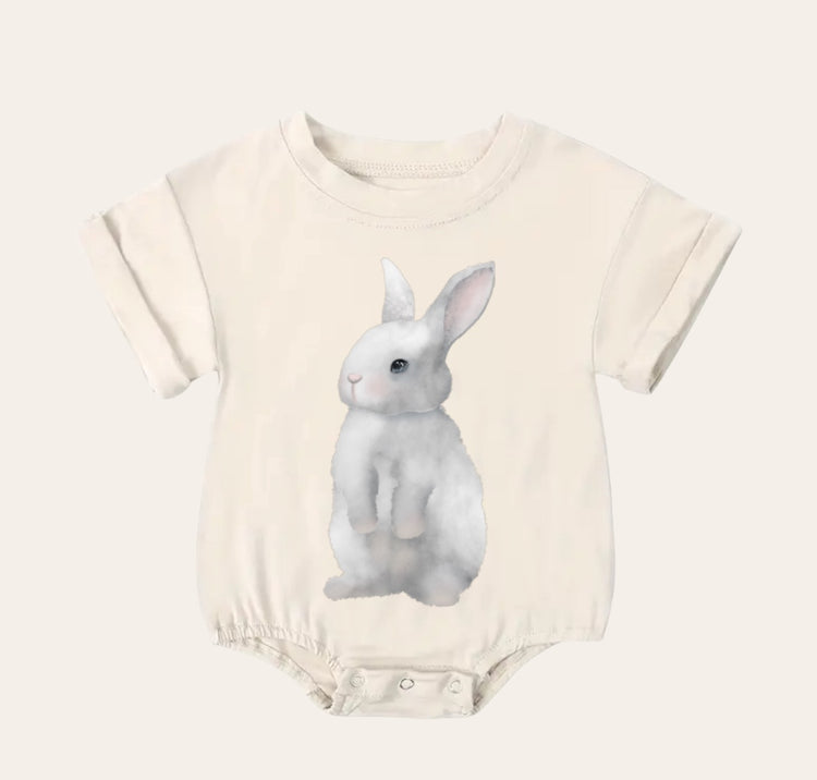 Bunny Baby t-shirt Bubble Romper Hippo Boutique