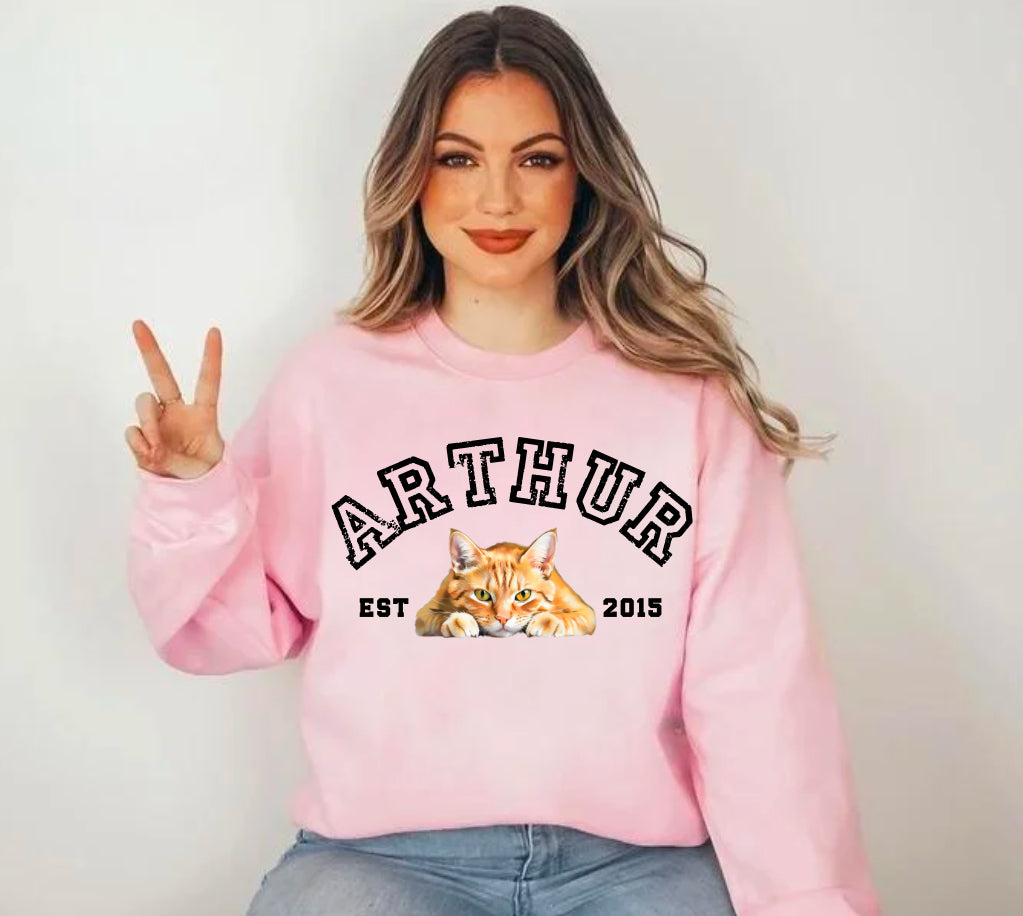 Custom Pet Portrait Sweatshirt Hippo Boutique
