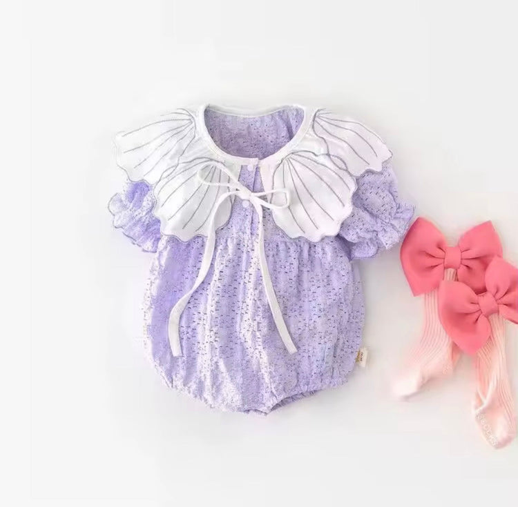 Violet Ruffled Romper Dress Hippo Boutique
