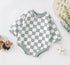 Checkered Print Sweatshirt Romper Hippo Boutique