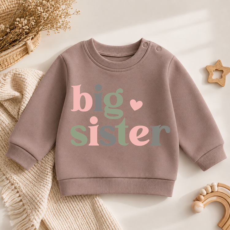 Big Sister Baby Sweatshirt Hippo Boutique