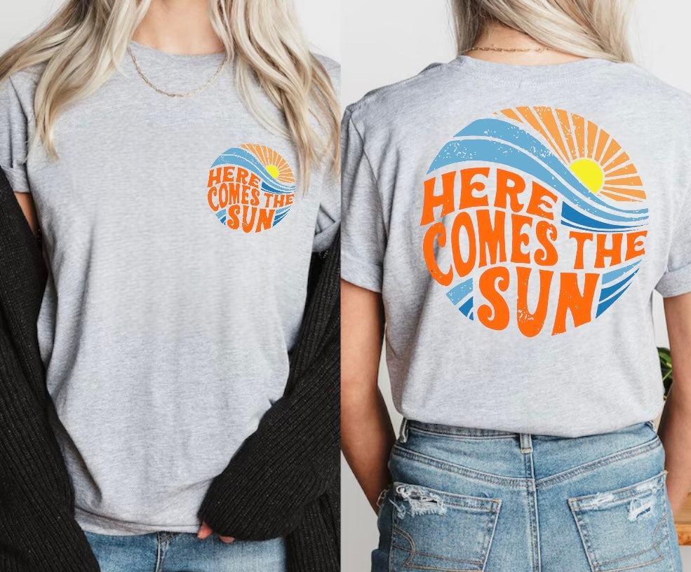 Here Comes The Sun Retro T-Shirts Hippo Boutique