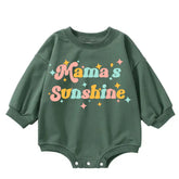 Mama’s Sunshine Baby Sweatshirt Romper Hippo Boutique