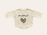 Leopard Heart Mama & Mini matching Baby Sweatshirt Romper bodysuit & Crewneck Hippo Boutique