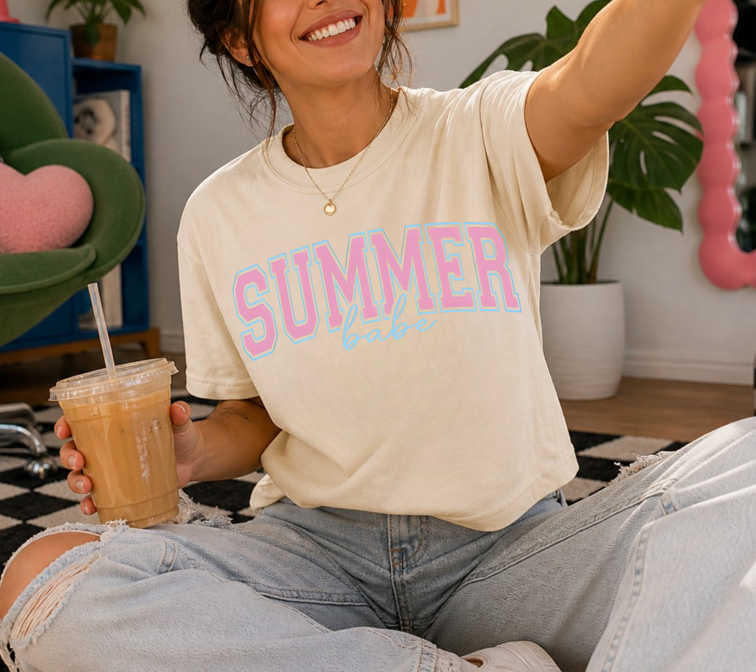 Cropped Top & T-Shirts - Summer Babe Hippo Boutique