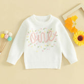 Babies First Birthday Confetti Embroidered Knit Sweaters Hippo Boutique
