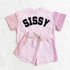 Sissy Baby and Kids cotton color block t-shirt & shorts outfit Hippo Boutique