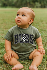 Baby t-shirt Bubble Romper - Bubs Lightning Hippo Boutique
