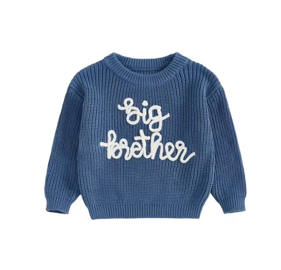 Knit Embroidered Big Brother sweater