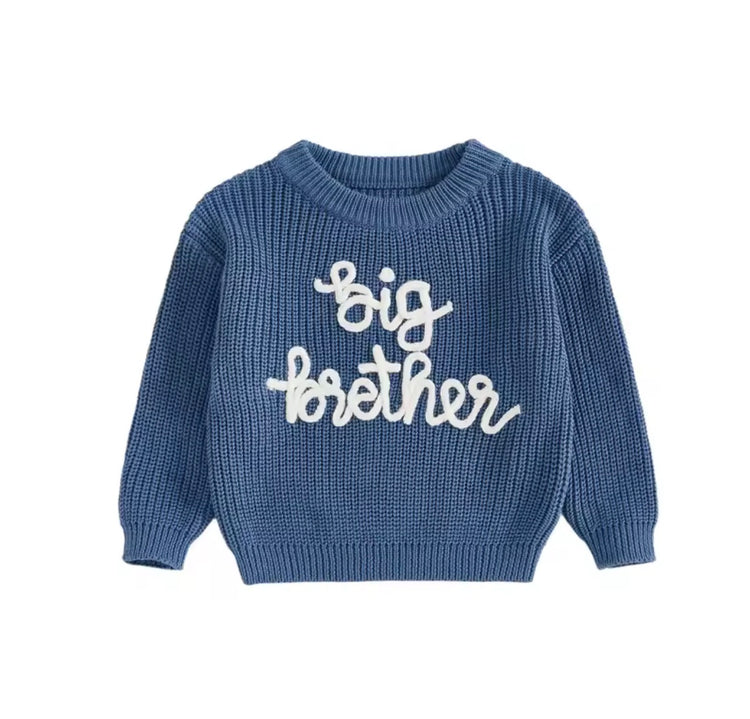 Knit Embroidered Big Brother sweater