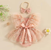 Floral Sleeveless Baby Romper Dress Hippo Boutique
