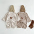 Teddy Bear Waffle Knit Sweatshirt & Pants Set Hippo Boutique