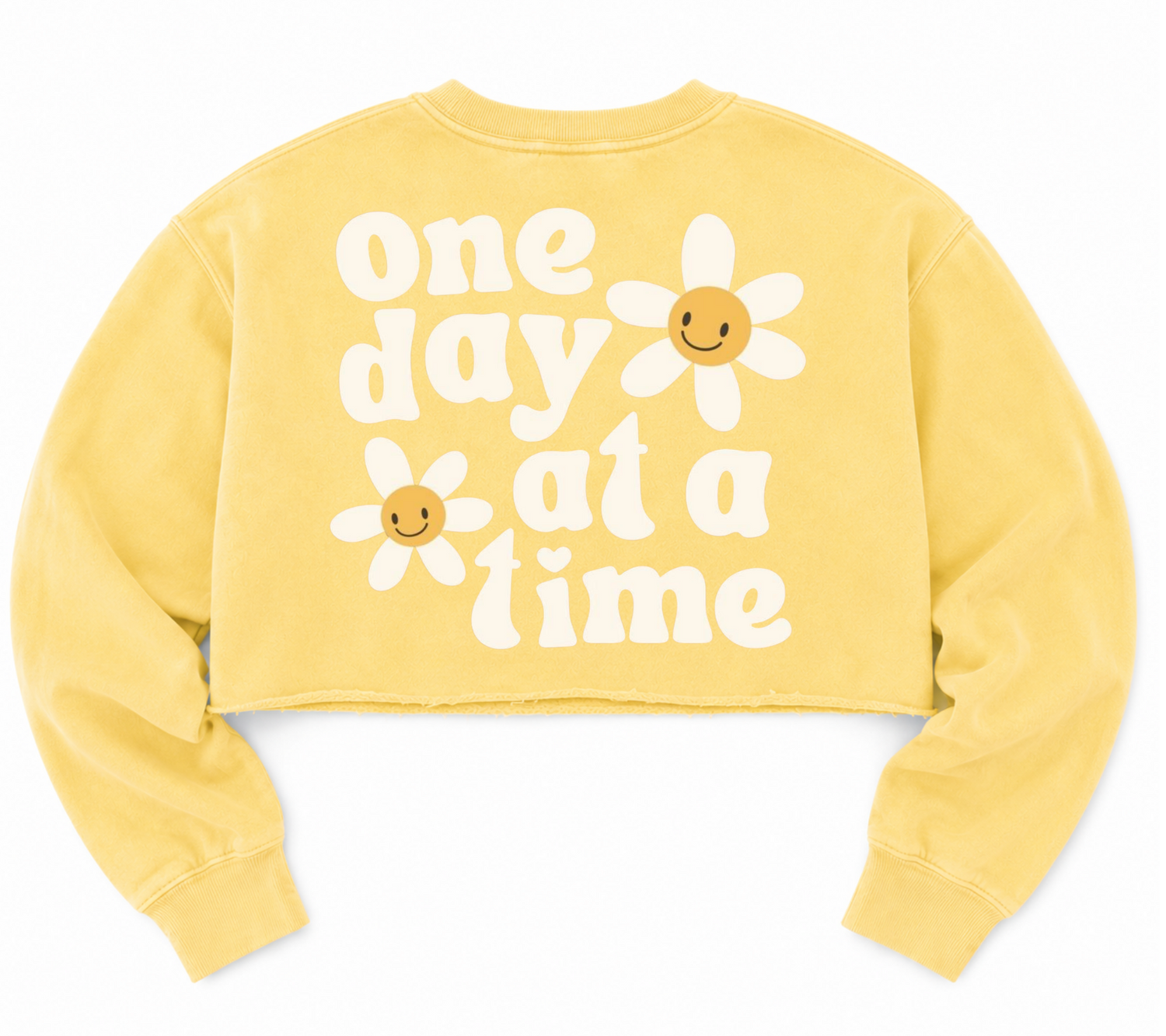 Cropped Sweatshirt - One day at a time Hippo Boutique