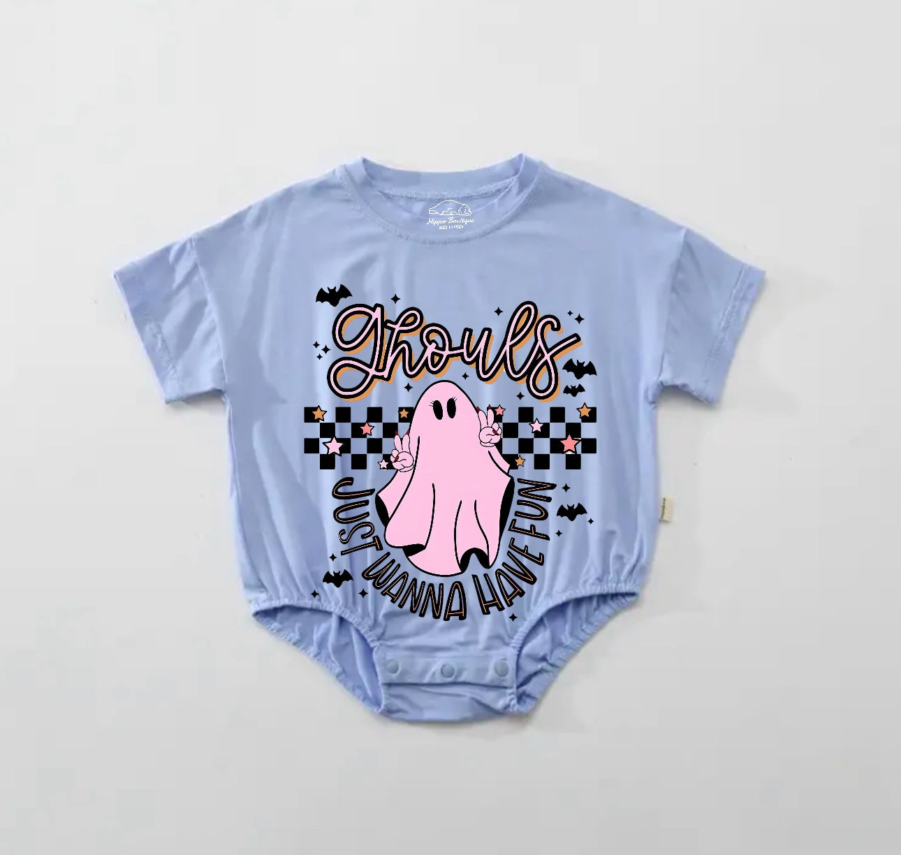 Baby Halloween t-shirt Bubble Romper - Ghouls Just wanna have Fun Hippo Boutique