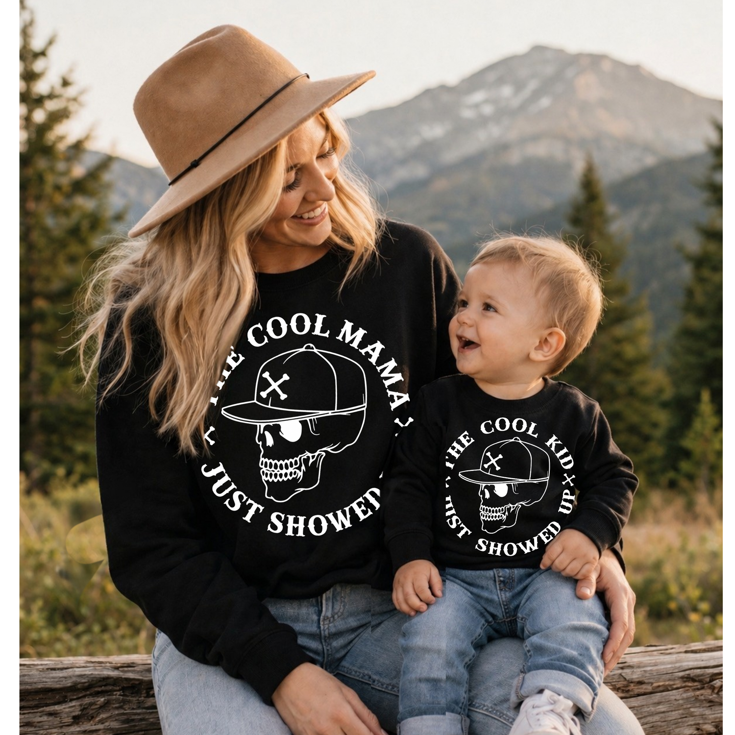 Mama & Mini Matching Sweatshirts - Cool kid Hippo Boutique