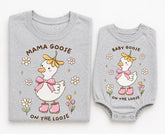 Mama & Mini Matching T-Shirts & Romper - Goose on the loose Hippo Boutique