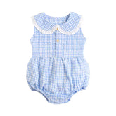 Baby & Toddler Girl Romper with Lace Collar Hippo Boutique