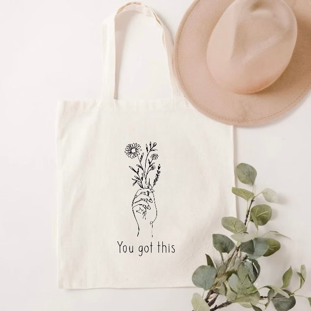 You Got This Positivity Tote Bag Hippo Boutique