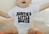 Auntie’s Little Bestie newborn baby bodysuit romper Hippo Boutique