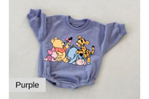 Pooh friends baby Oversized Sweatshirt Romper Hippo Boutique