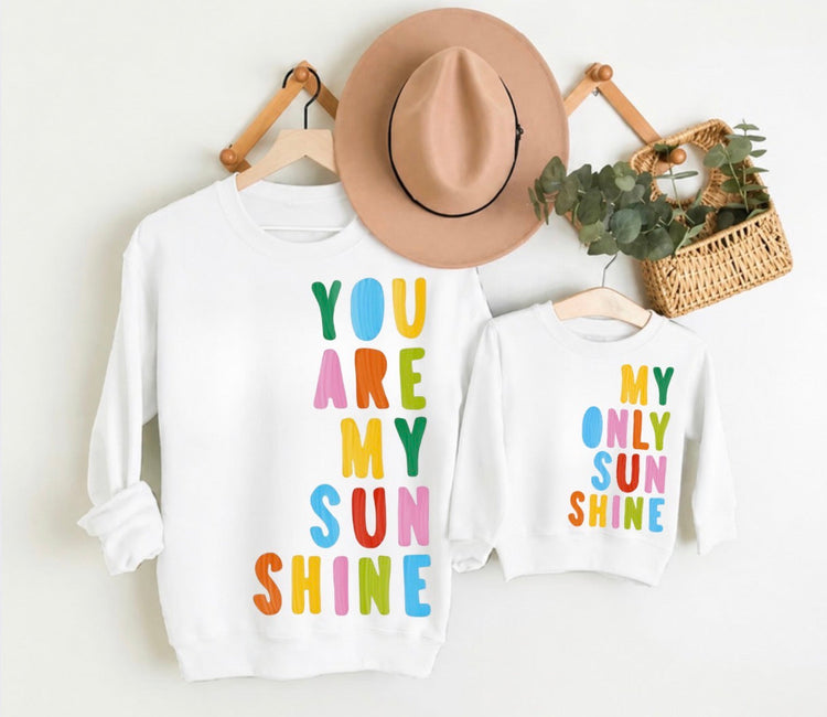 Mama & Mini Matching Sweatshirts - You are my sunshine Hippo Boutique