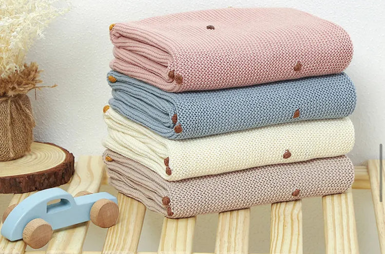 Baby Knit Swaddle Blanket Hippo Boutique