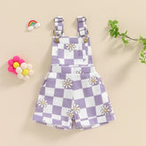Checkered Suspender Shorts Hippo Boutique