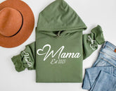Custom Mama Hoodie with children’s name on sleeve Hippo Boutique