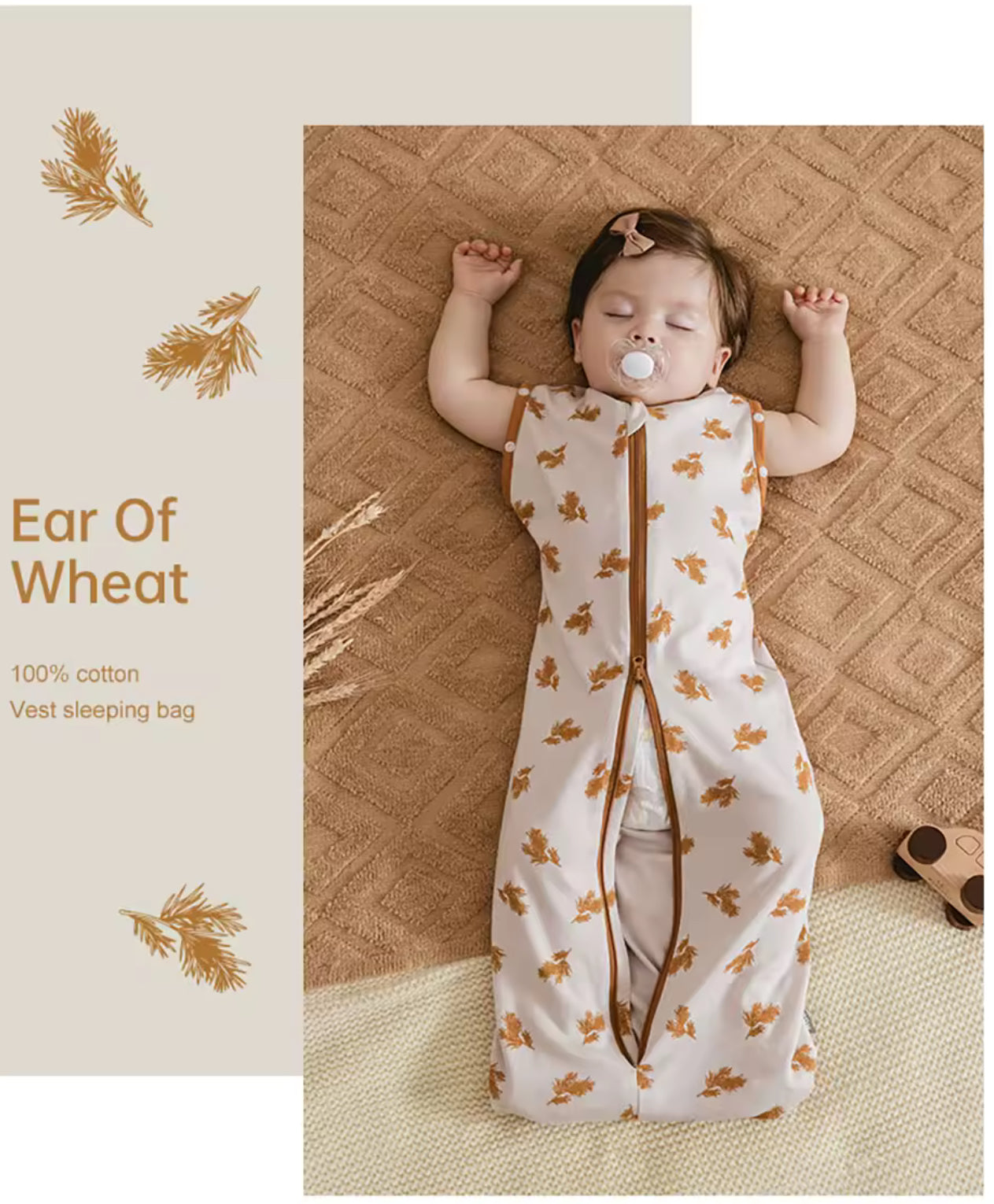Newborn Baby 100% Organic Cotton Swaddle Sleep sack - 1 Tog Hippo Boutique