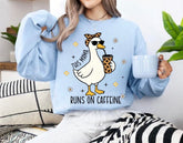 T-Shirts Sweatshirts & Hoodies - This Mama Runs on Caffeine Leopard Goose Hippo Boutique