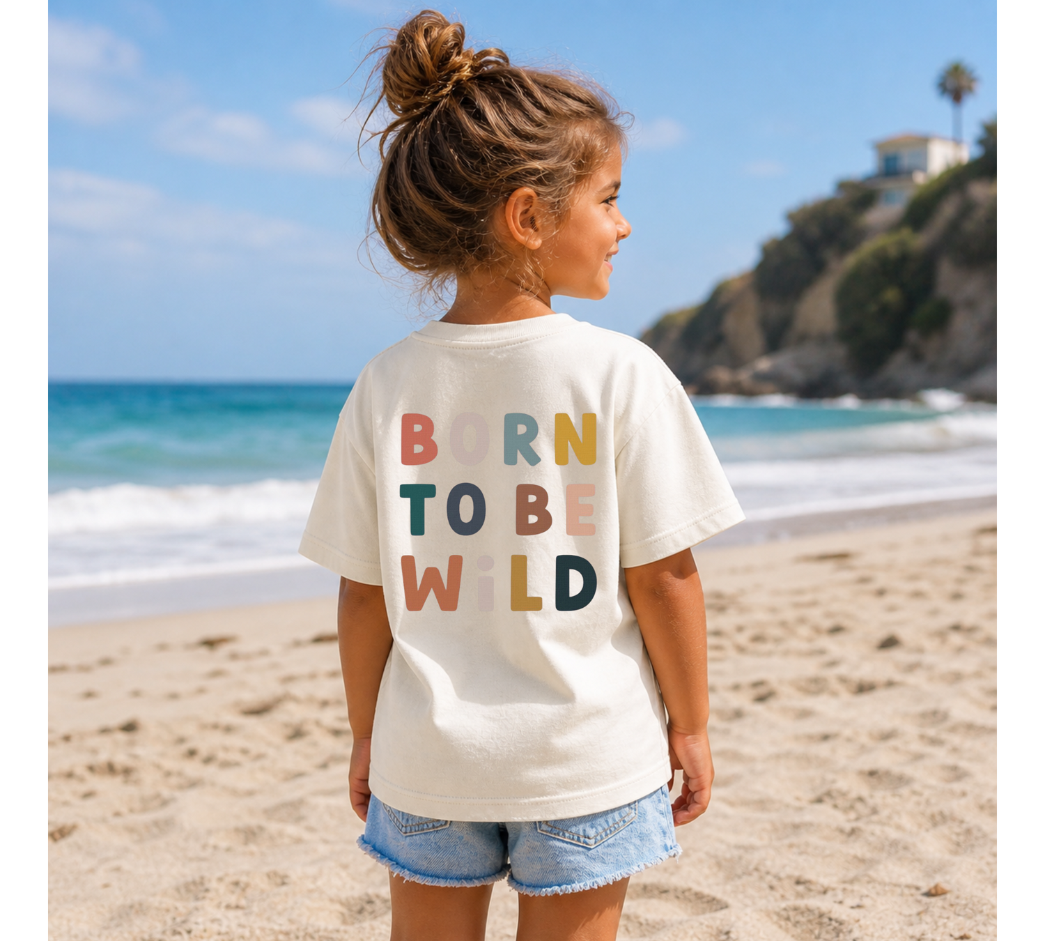 Toddler t-shirt- Born to be wild Hippo Boutique