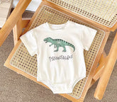 Dino Baby t-shirt Bubble Romper Hippo Boutique