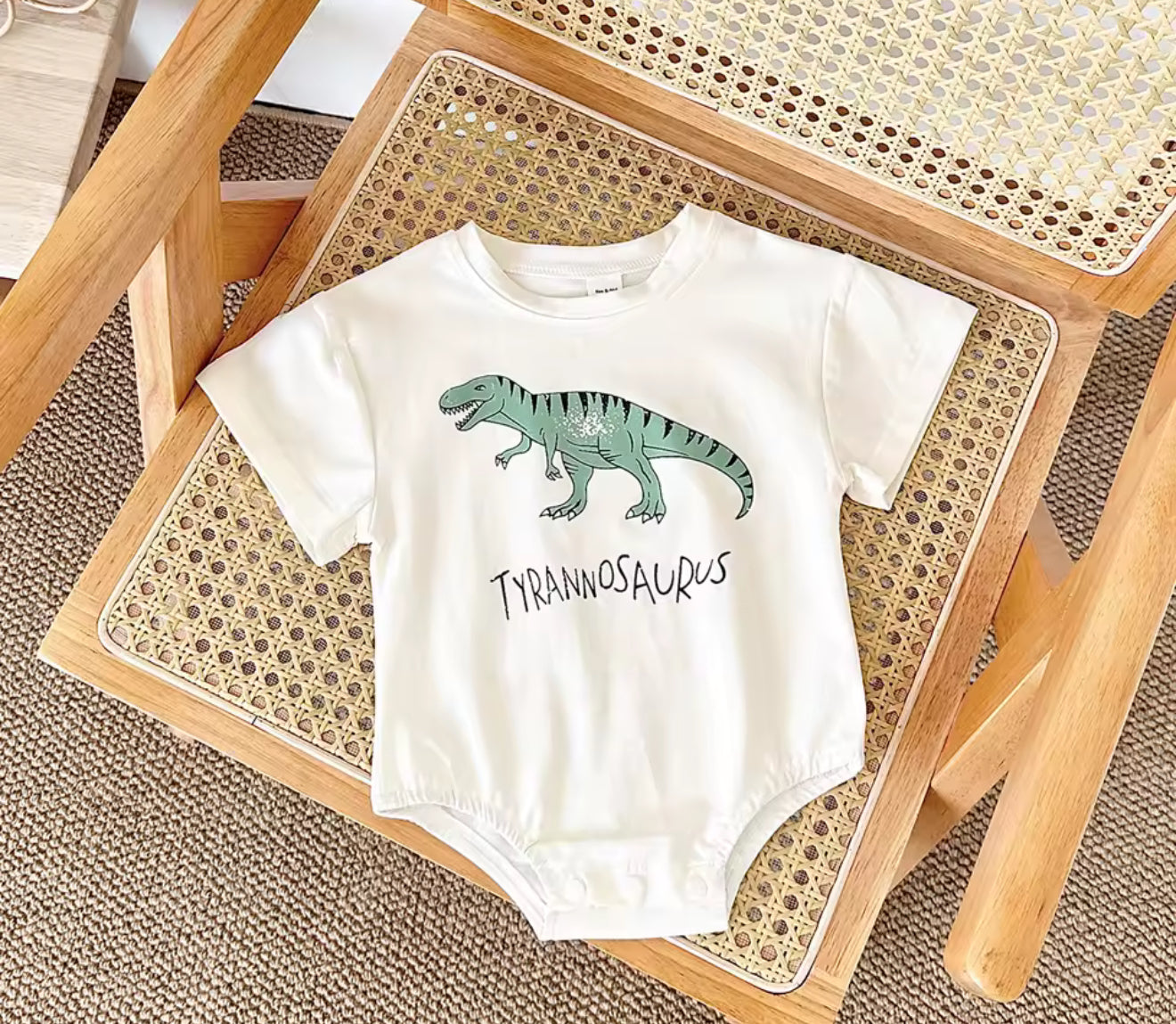 Dino Baby t-shirt Bubble Romper Hippo Boutique