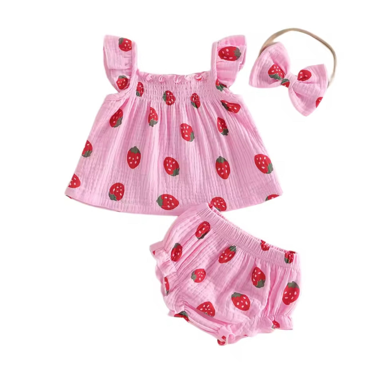 Berry Good Strawberry Outfit Set Hippo Boutique