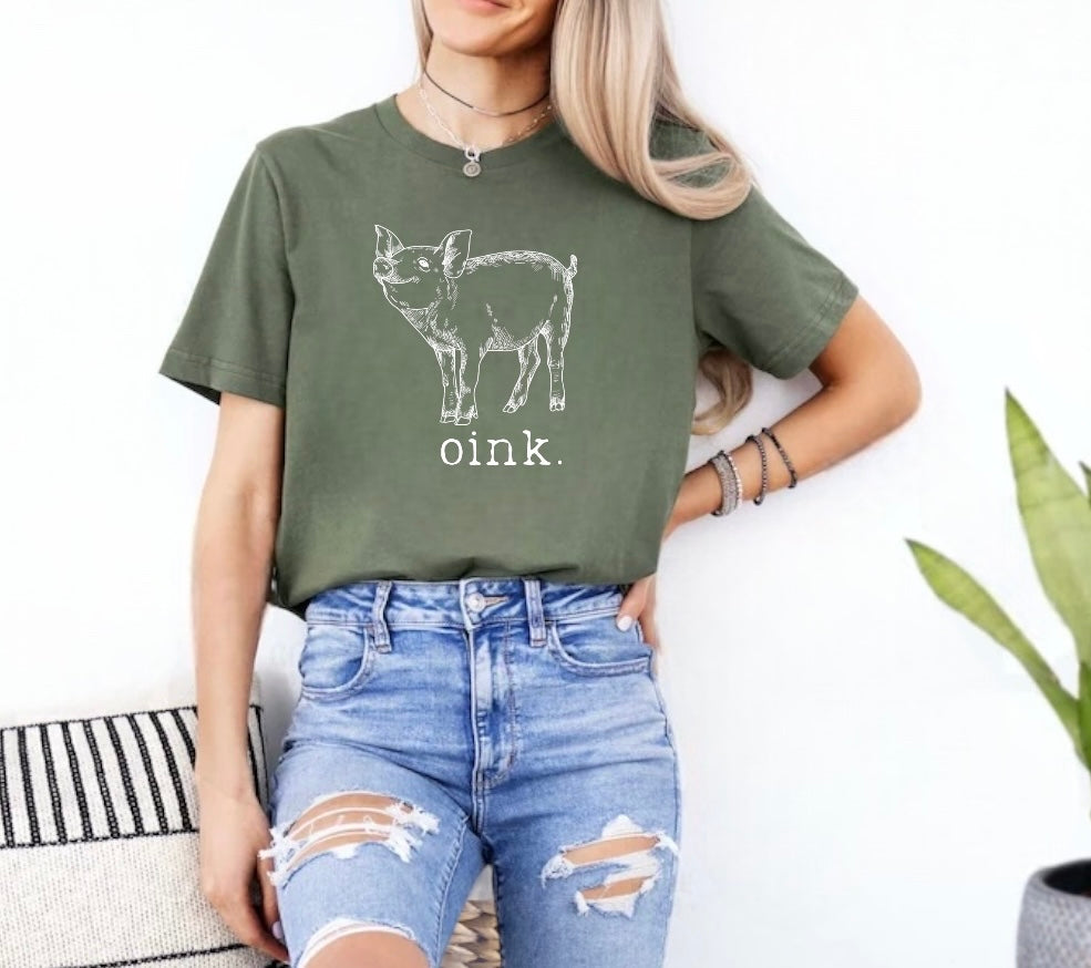 Oink Piggy Women’s T-Shirts Hippo Boutique