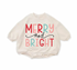 Merry & Bright Christmas baby Oversized Sweatshirt Romper Hippo Boutique