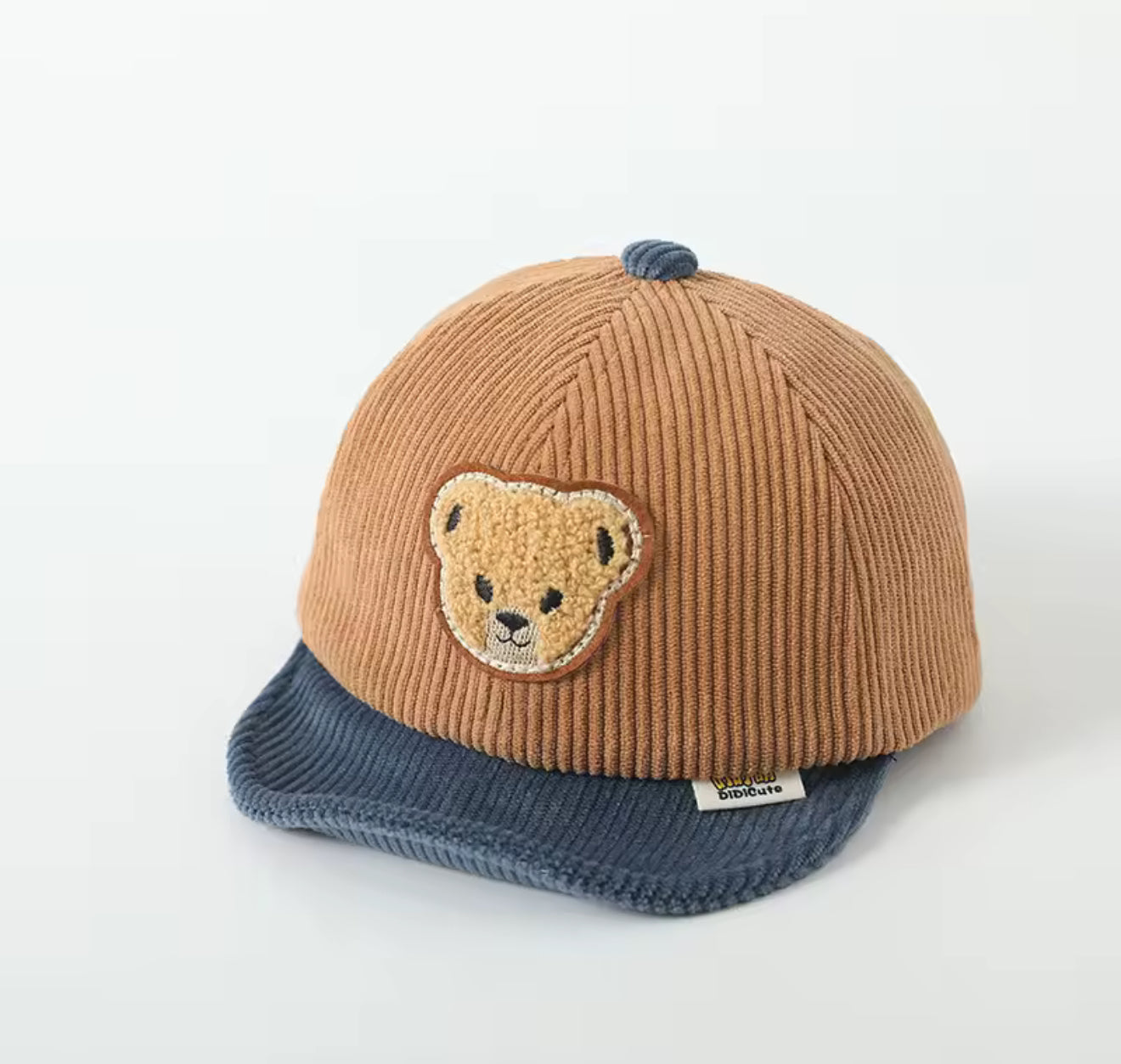 Teddy Bear Soft Edge Corduroy Baby Hats Hippo Boutique